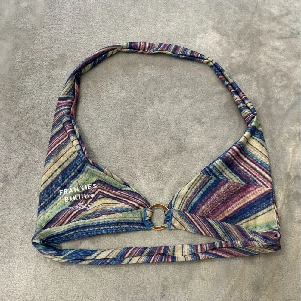 New! Frankie’s Bikinis x haley steinfeld Eden halter bikini top 24416